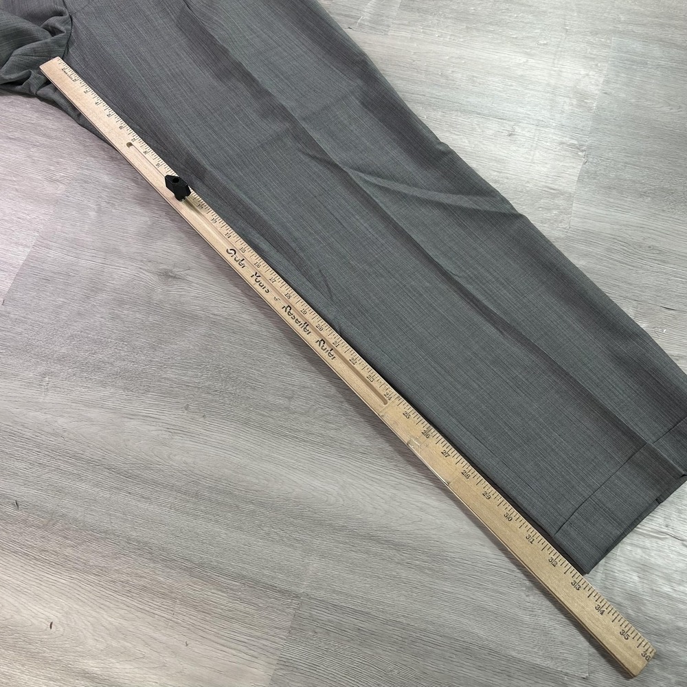 Alfani Suit Mens 44L Jacket 38x33 Pants Gray Wool Cashmere Check 2 Piece - Picture 14 of 16